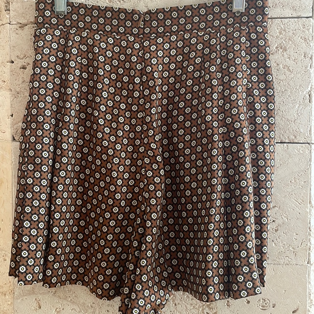 High waisted silk skort